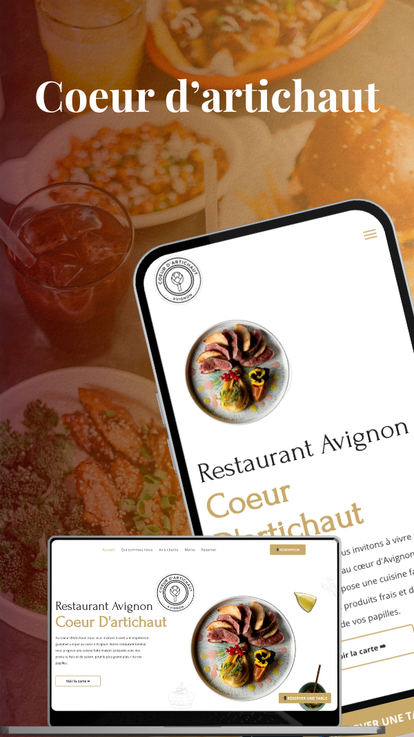 Projet Cœur d'Artichaut - Site restaurant + Réservation